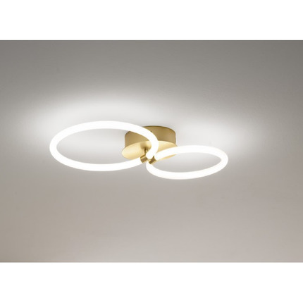 plafoniera berta 30w luce calda 3000k gealuce oro piccolo