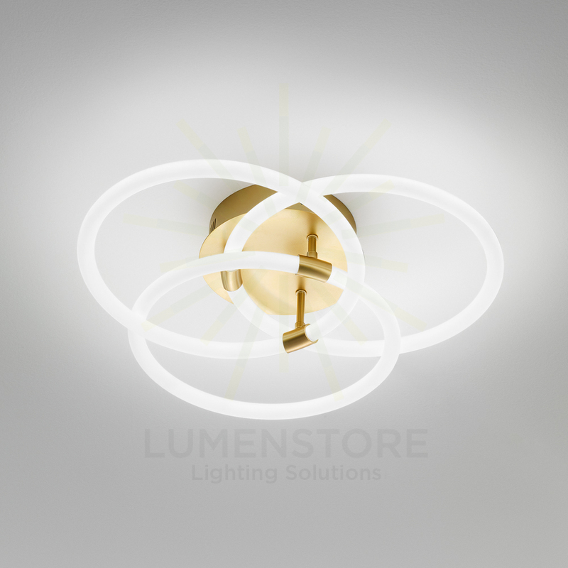 plafoniera berta 50w luce calda 3000k gealuce oro grande