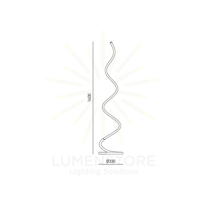 piantana berta 30w luce calda 3000k gealuce bianco