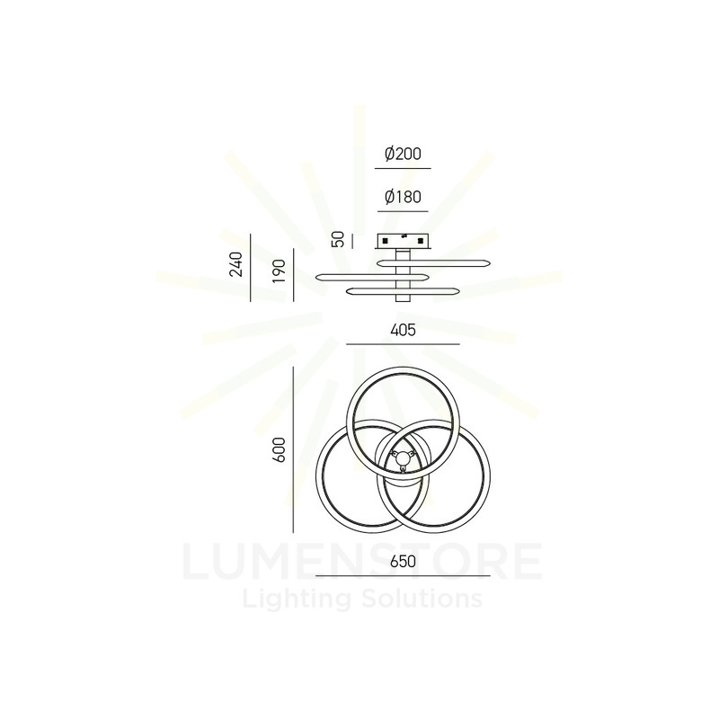 plafoniera katrine 60w luce calda 3000k gealuce bianco medio