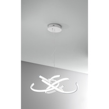 lampadario cinzia 46w luce calda 3000k gealuce bianco