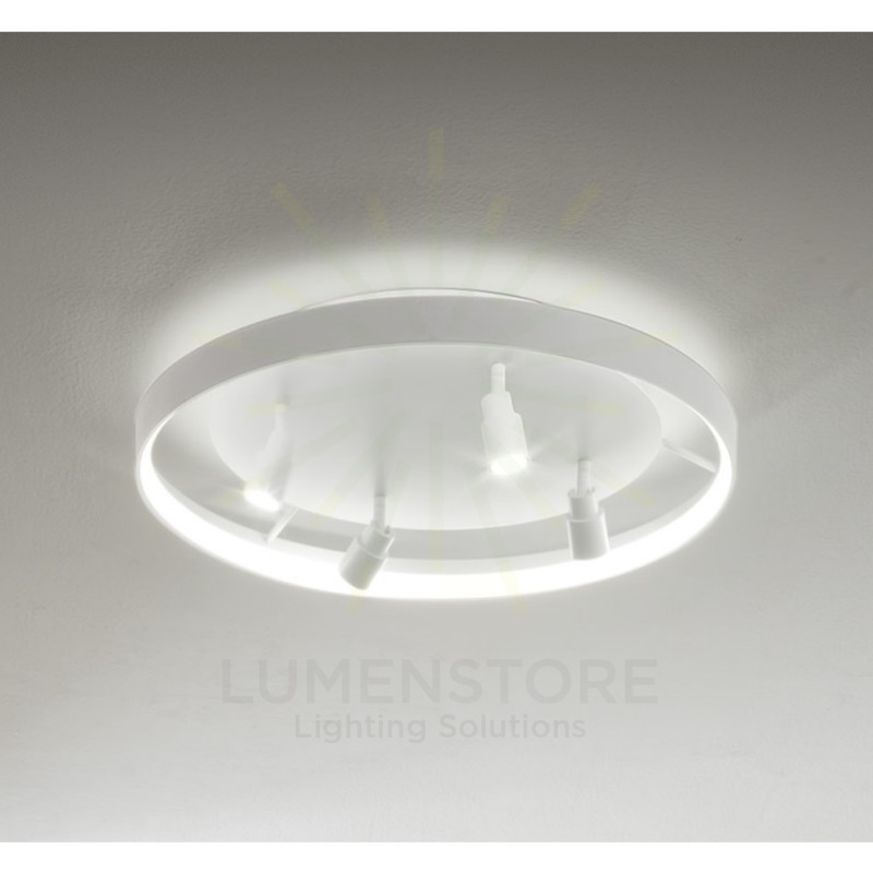 plafoniera eveline 40w luce calda 3000k gealuce bianco