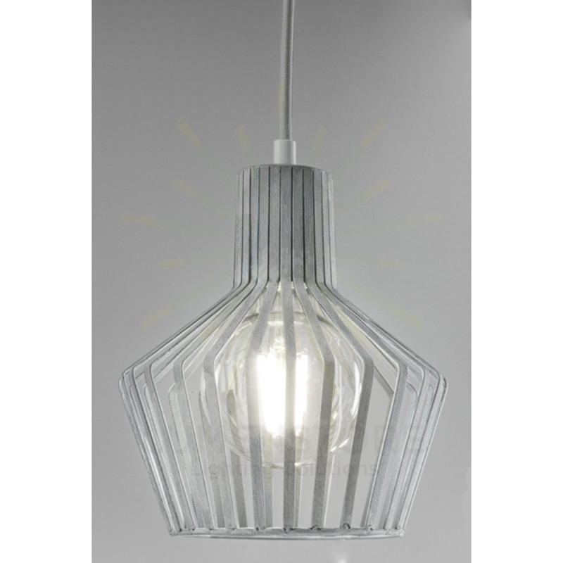 lampadario senza rosone filly e27 gealuce grigio