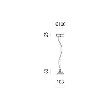 sospensione per lampadario alice e27 gealuce ottone grande