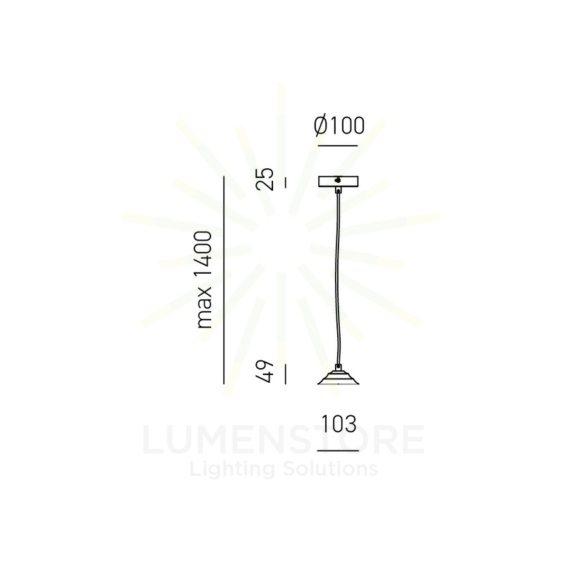 sospensione per lampadario alice e27 gealuce bianco piccolo