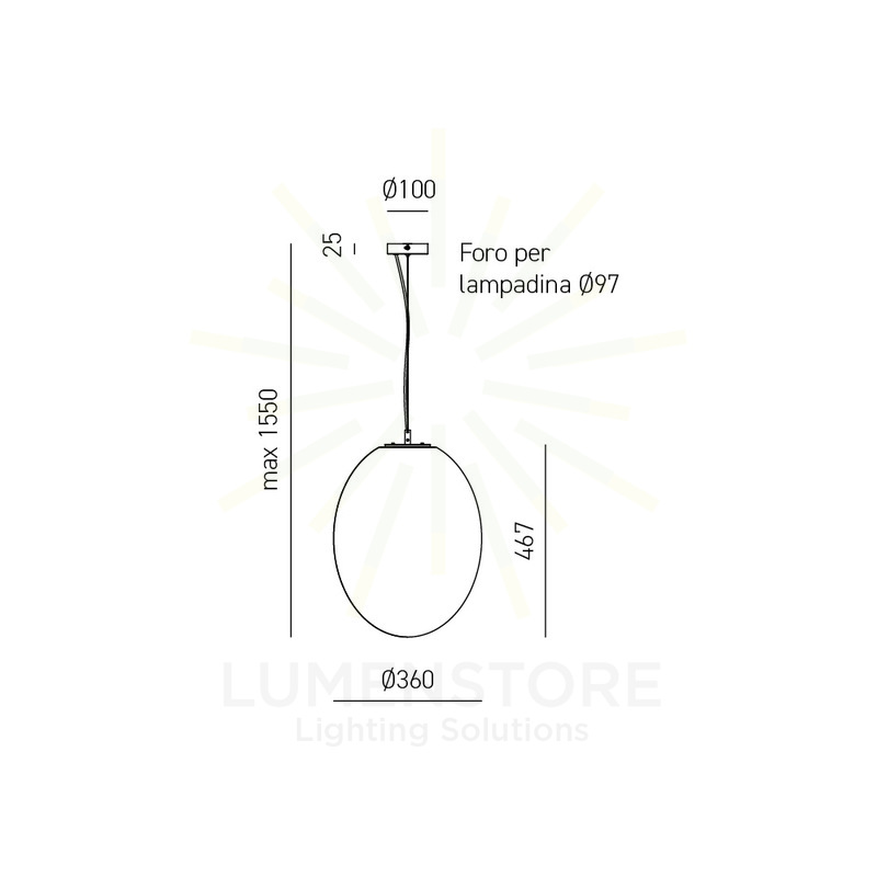 lampadario fabiana e27 gealuce nero grande