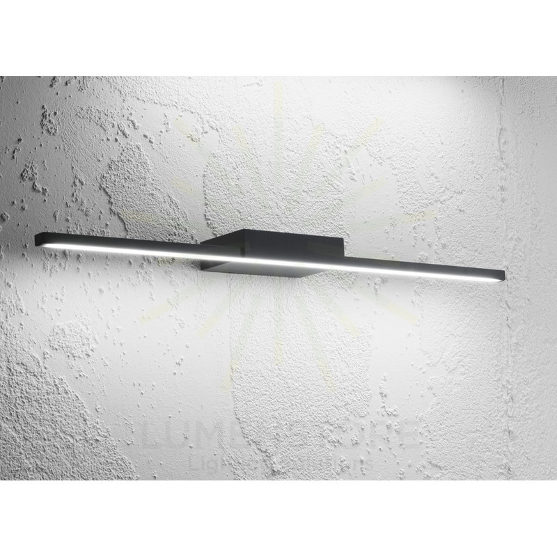 applique one 12w luce calda 3000k gealuce nero piccolo ip44