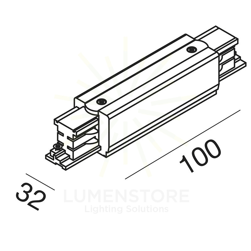 accessorio giunzione lineare gbic04 per binario gbin02 gealed nero