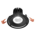 faretto da incasso eden 8w luce calda 3000k gealed nero