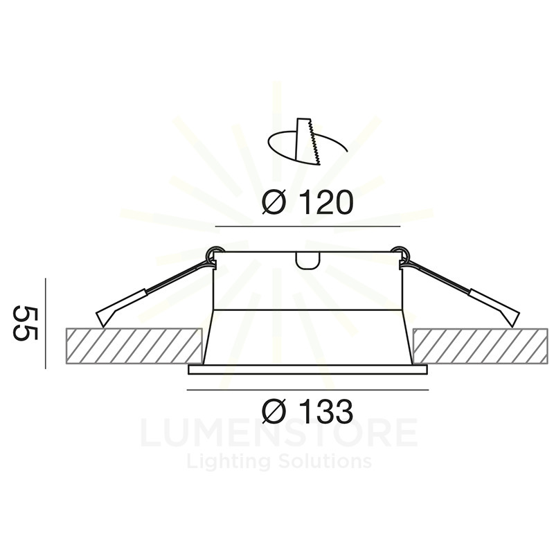 faretto da incasso vega 16w luce naturale 4000k gealed grande