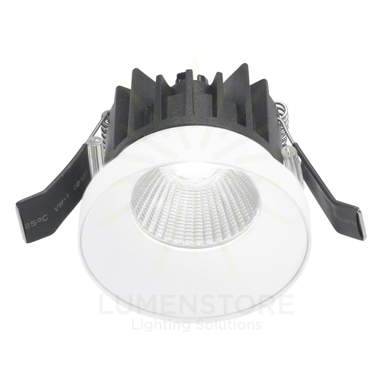 faretto da incasso danae 9w luce calda 3000k gealed tondo bianco ip54