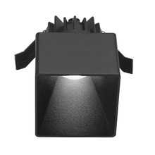 faretto da incasso faye 9w luce calda 3000k gealed quadrato nero