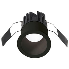 faretto qebui 8w luce naturale 4000k gealed tondo ad incasso nero