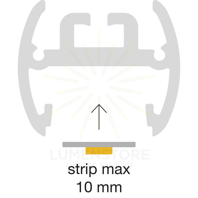 profilo in alluminio baku per strisce led 2mt gealed piccolo bianco