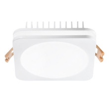 faretto cardea 10w luce calda 3000k gealed quadrato ad incasso bianco