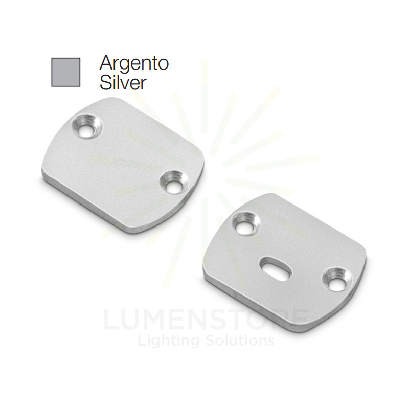 accessorio tappo baku piccolo per profilo led gealed argento 2pz