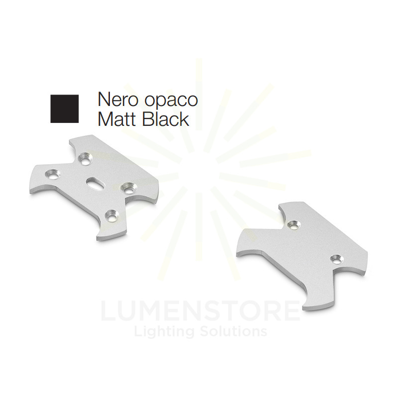 accessorio tappo astana per profilo led gealed nero 2pz