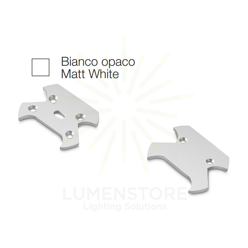 accessorio tappo astana per profilo led gealed bianco 2pz