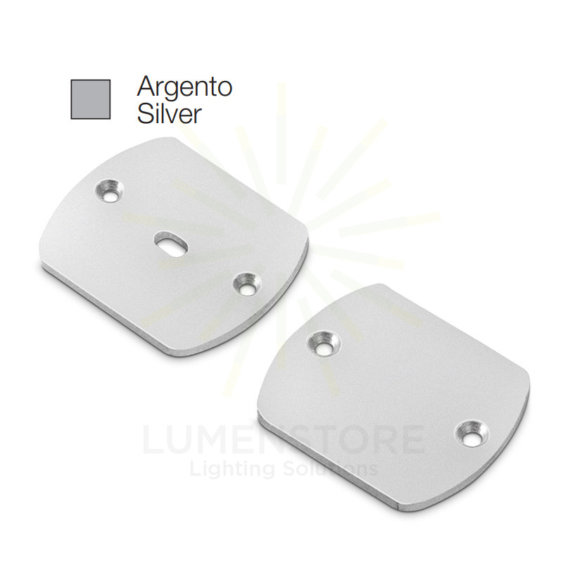 accessorio tappo baku grande per profilo led gealed argento 2pz