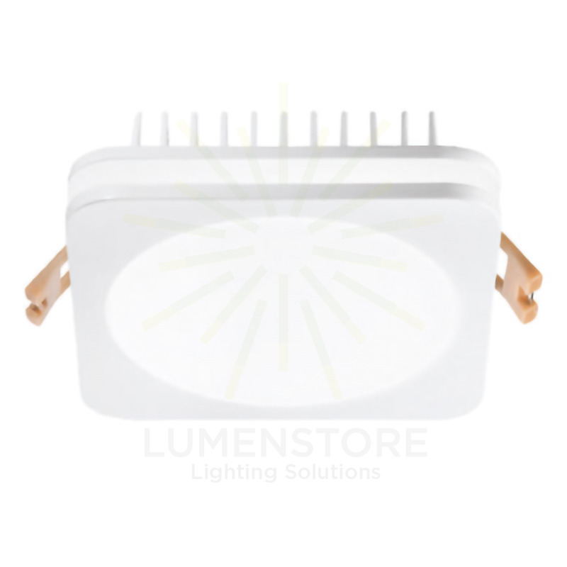 faretto cardea 10w luce naturale 4000k gealed quadrato ad incasso bianco