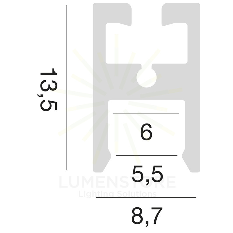 profilo in alluminio bled per strisce led 2mt gealed piccolo bianco