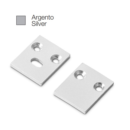 accessorio tappo bled grande per profilo led gealed argento 2pz