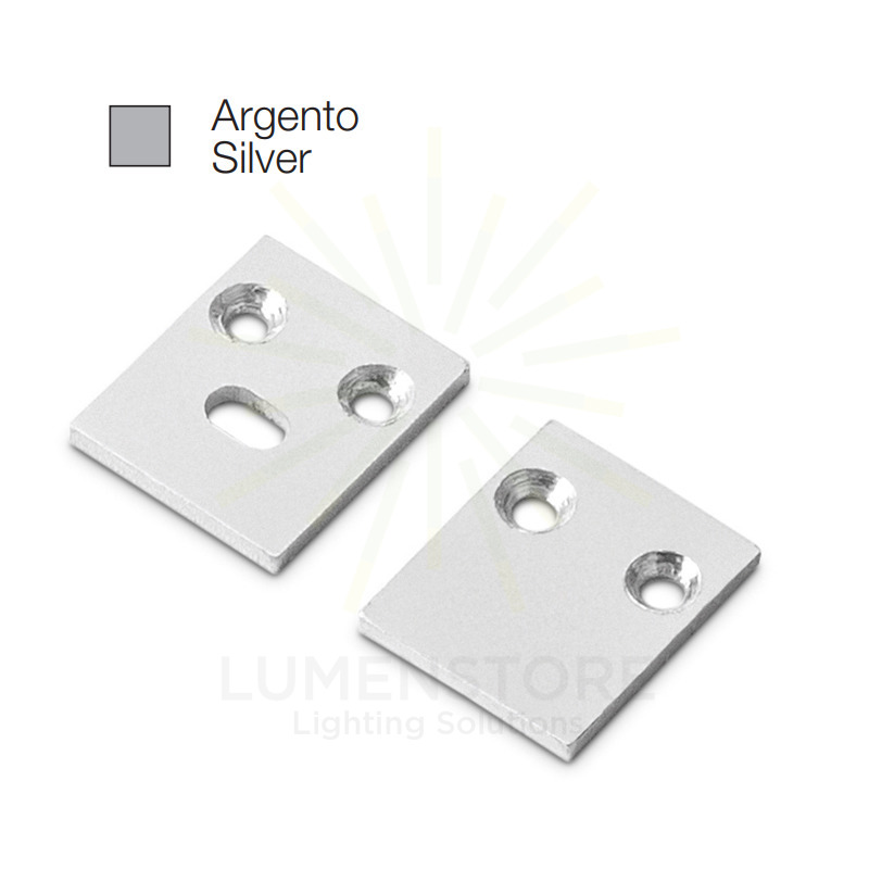 accessorio tappo bled grande per profilo led gealed argento 2pz