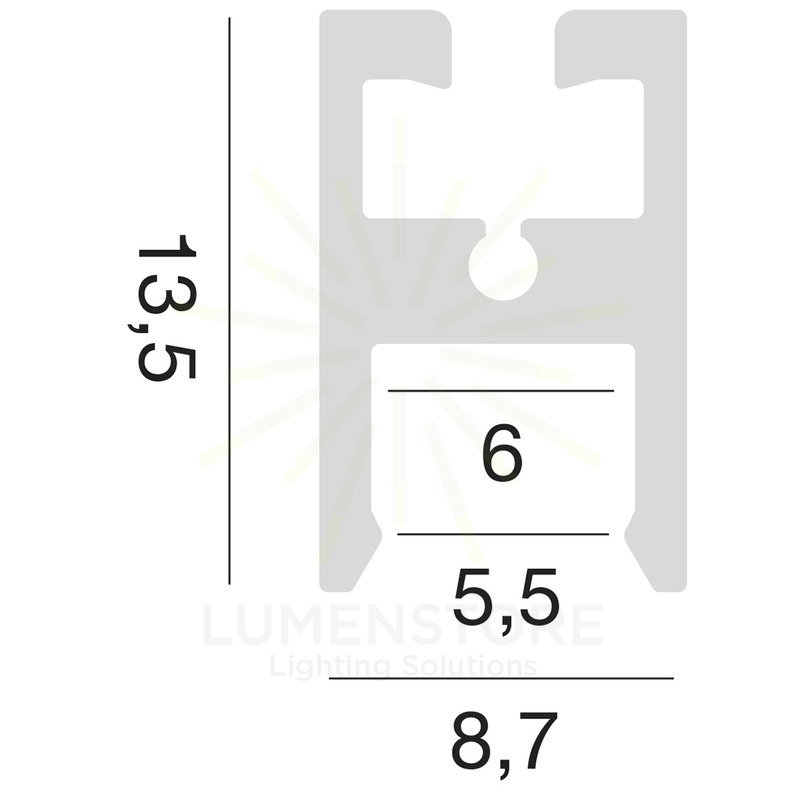 profilo in alluminio bled per strisce led 2mt gealed piccolo oro