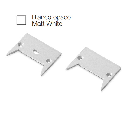 accessorio tappo bucarest grande per profilo led gealed bianco 2pz