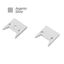 accessorio tappo bucarest piccolo per profilo led gealed argento 2pz
