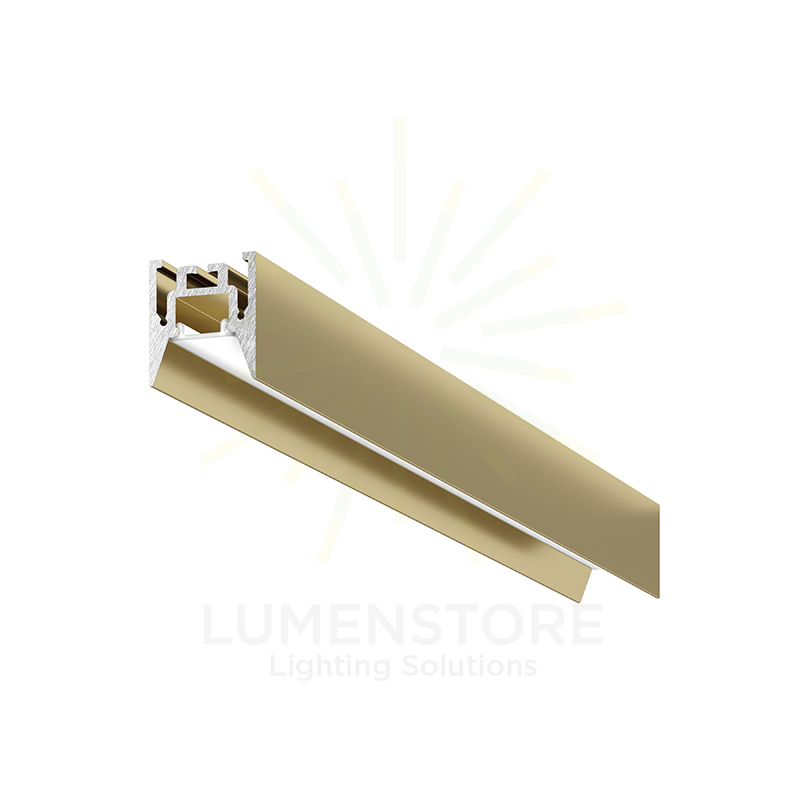 profilo in alluminio bucarest per strisce led 2mt gealed piccolo oro