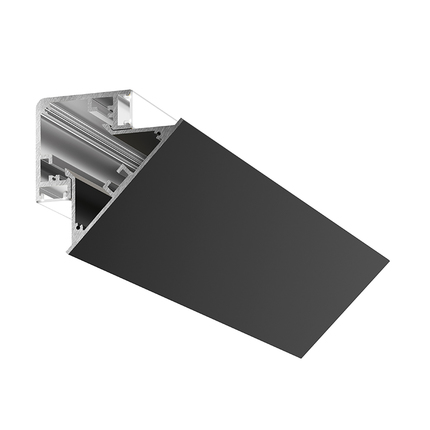 profilo in alluminio lubiana per strisce led 2mt gealed  nero