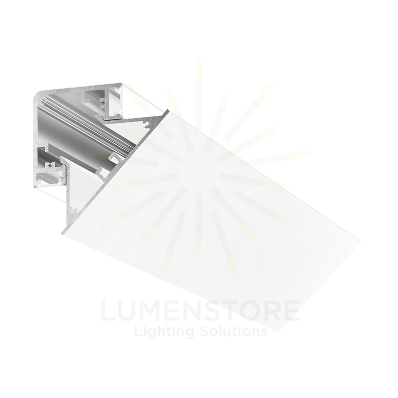 profilo in alluminio lubiana per strisce led 2mt gealed  bianco