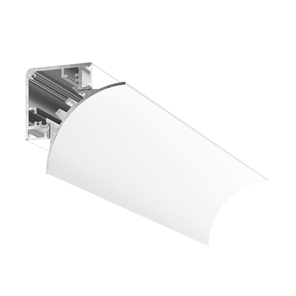 profilo in alluminio lubiana per strisce led 2mt gealed curvo bianco