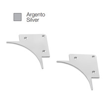 accessorio tappo lubiana curvo per profilo led gealed argento 2pz