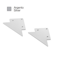 accessorio tappo lubiana  per profilo led gealed argento 2pz