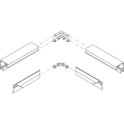 kit giunzione angolo per profilo led lubiana gealed