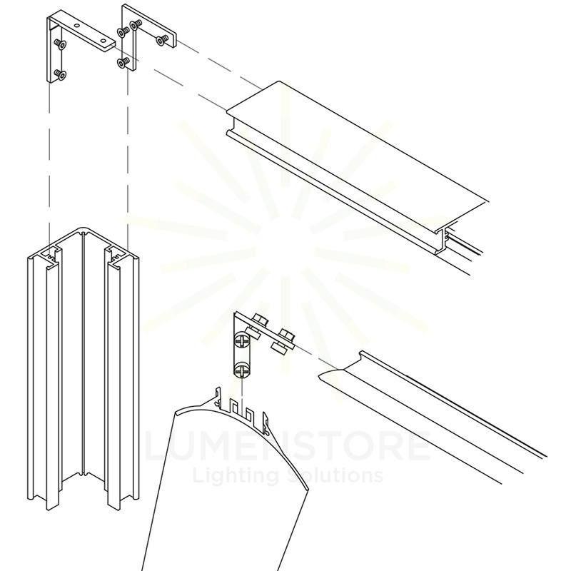 kit giunzione angolo per profilo led lubiana gealed