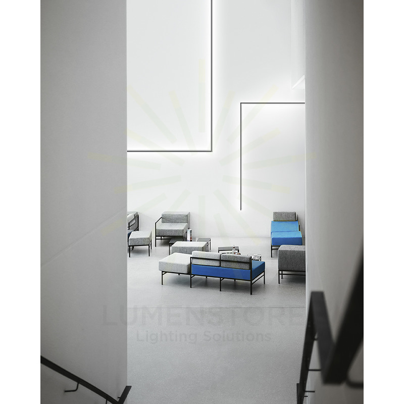 profilo in alluminio riga asf per strisce led 2mt gealed argento