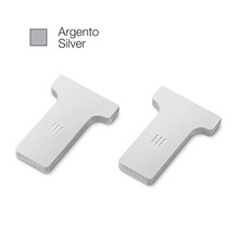 accessorio tappo riga asf per profilo led gealed argento 2pz