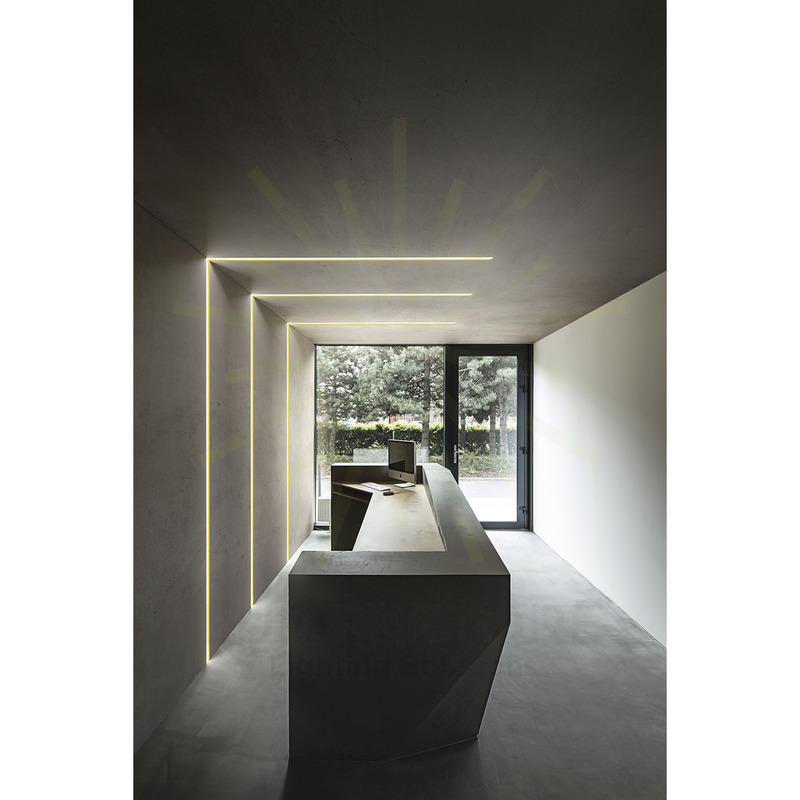 profilo in alluminio da incasso liverpool r per strisce led 2mt gealed piccolo nero