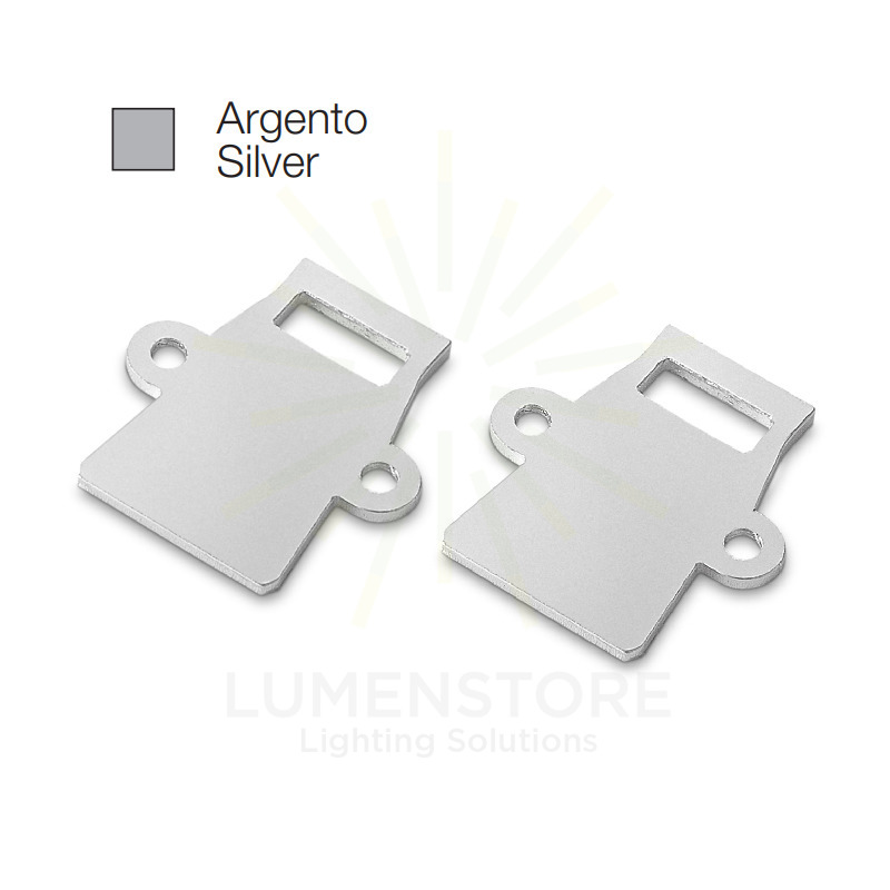 accessorio tappo liverpool r piccolo per profilo led gealed argento 2pz