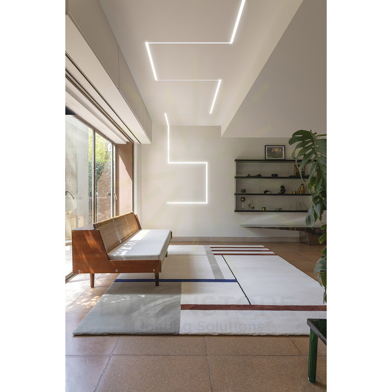 profilo in alluminio da incasso liverpool r per strisce led 2mt gealed piccolo nero