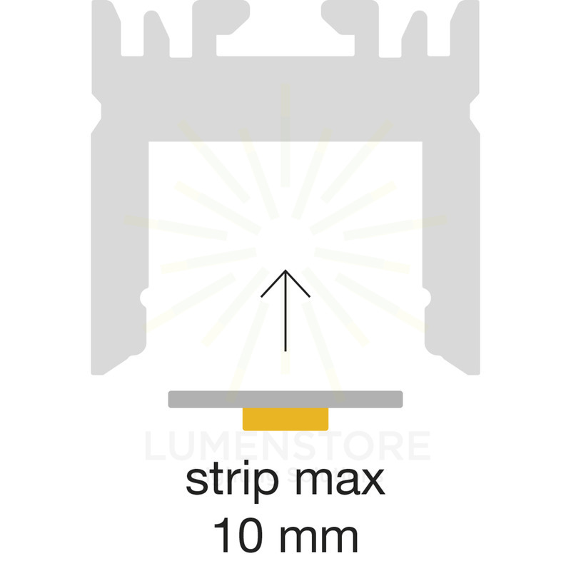 profilo in alluminio acrux per strisce led 2mt gealed