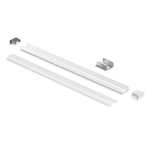 profilo in alluminio zank per strisce led 2mt gealed piccolo bianco