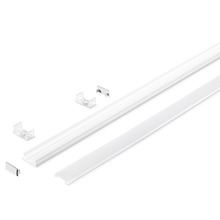 profilo in alluminio pix per strisce led 2mt gealed bianco