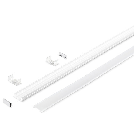 profilo in alluminio pix per strisce led 2mt gealed bianco