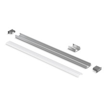 profilo in alluminio zank per strisce led 2mt gealed piccolo grigio