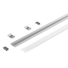 profilo in alluminio zank per strisce led 2mt gealed grande bianco