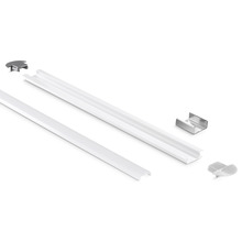 profilo in alluminio da incasso oleh per strisce led 2mt gealed piccolo bianco